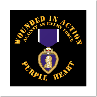 Wounded in Action - Purple Heart V1 Posters and Art